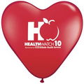 11" Qualatex Heart Standard Color Latex Balloon